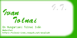 ivan tolnai business card