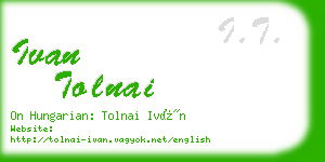 ivan tolnai business card